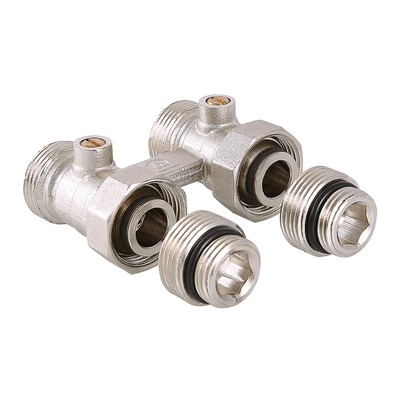 Узел для нижнего подключения радиатора Valtec c комплектом адаптеров 1/2"х3/4" Евроконус VT.345K.N.E04