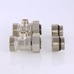 Узел для нижнего подключения радиатора Valtec c комплектом адаптеров 1/2"х3/4" Евроконус VT.345K.N.E04