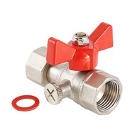 Кран шаровой Valtec для подключения манометра вн-вн 1/2"х1/4" VT.807.N.0402