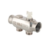 Коллектор нерж Valtec с межосевым расстоянием выходов 50 мм 1"х4 вых 3/4" евроконус VTc.505.SS.060504