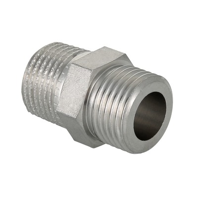 Фитинг резьбовой Valtec из нержавеющей стали-ниппель нар-нар 1/2"х1/2" VTi.582.I.0404