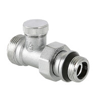 Клапан радиаторный Valtec настроечный прямой (с доп. уплотнением) 1/2", евроконус VT.020.NER.04