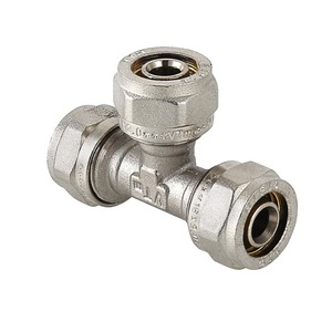 Фитинг обжимной Valtec тройник 26x16x26 мм VTm.331.N.261626